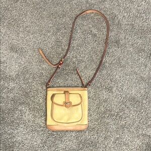 Dooney & Bourke Cream and Tan Crossbody Bag